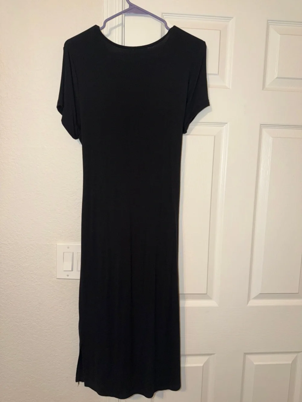 Time & Tru Classic Black Tie-Waist Dress - Picture 4 of 6